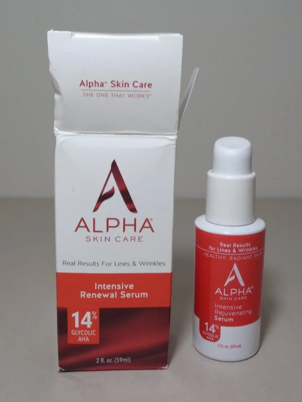 Alpha Skin Care / INTENSIVE RENEWAL SERUM / New / 2 fl. oz. / 14% Glycolic AHA